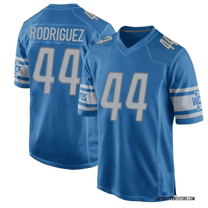 Men's Blue Game Malcolm Rodriguez Detroit Team Color Jersey