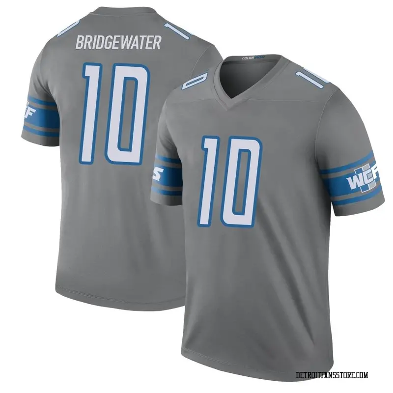 Men's Legend Teddy Bridgewater Detroit Color Rush Steel Jersey