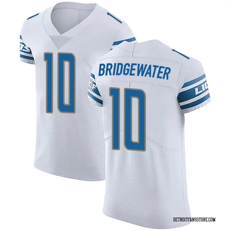 Men's White Elite Teddy Bridgewater Detroit Vapor Untouchable Jersey