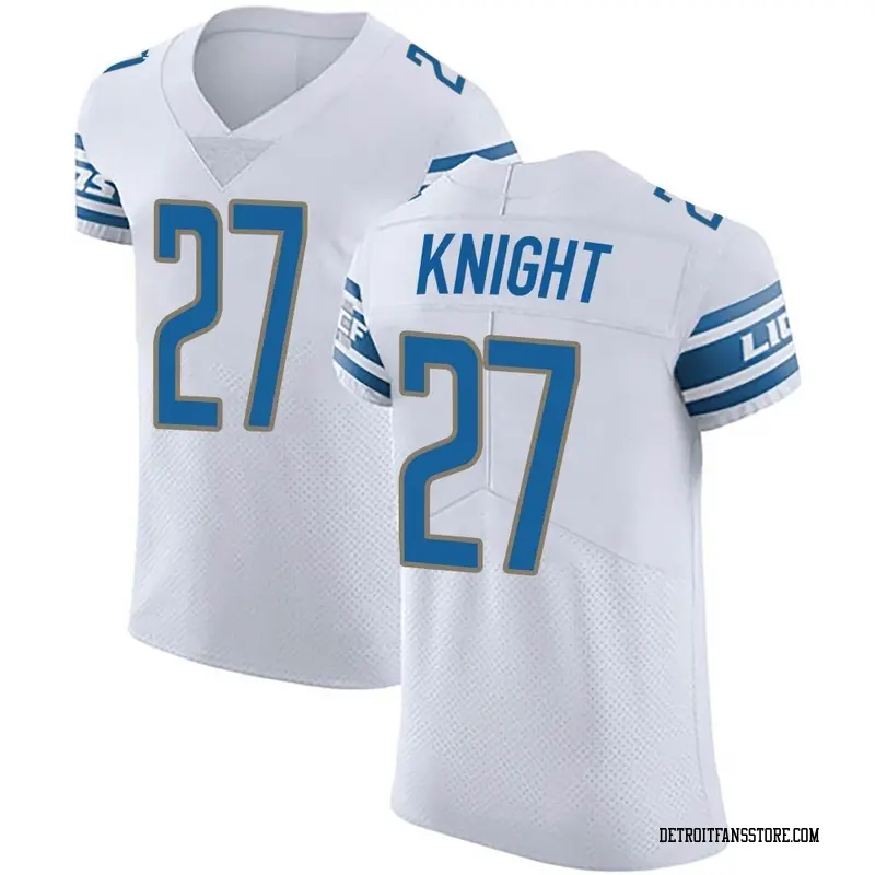 Men's White Elite Zonovan Knight Detroit Vapor Untouchable Jersey